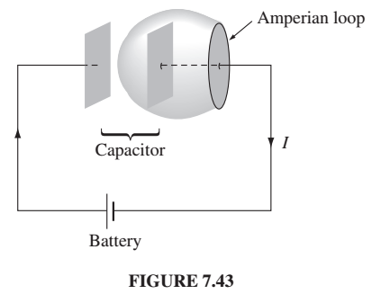 An Amperian Loop Causing problems in a capacitor